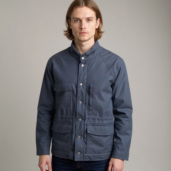 EDDIE BAUER Vintage 90's Goose Down Men's Navy Blue Puffer Jacket Coat - Picture 1 of 14